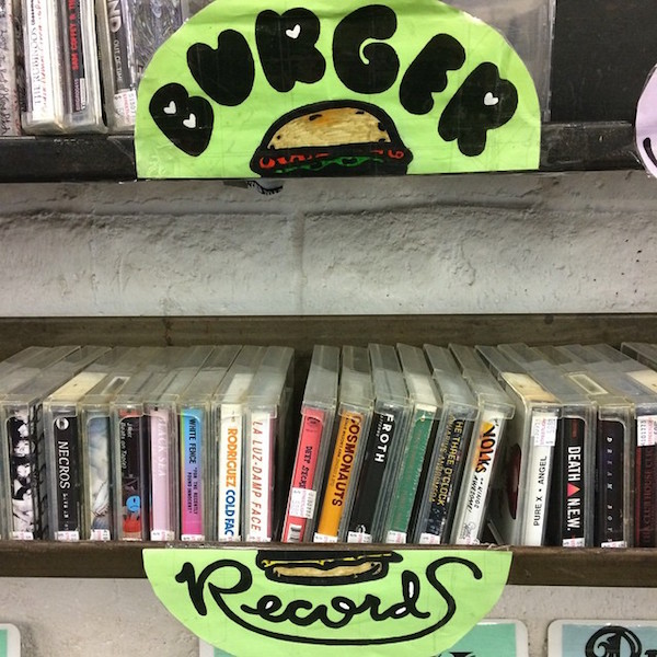A shelf of Burger Records tapes at Streetlight Records in Santa Cruz, California. (Via the Burger Records Facebook page)