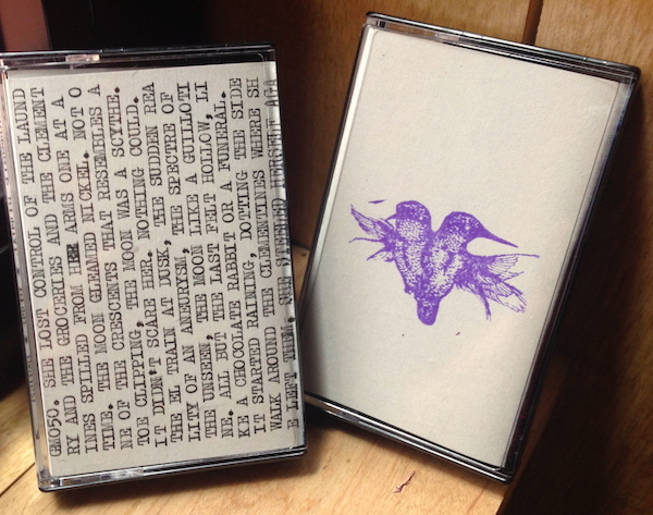 GODMODE's tape release of "Pith," the debut album by Brooklyn band Courtship Ritual, is hand-dubbed with typed and hand-stamped art. (Via EnterGODMODE.com)