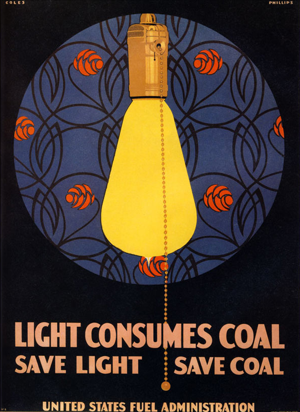 By World War I, the wastefulness of incandescent lighting was obvious.