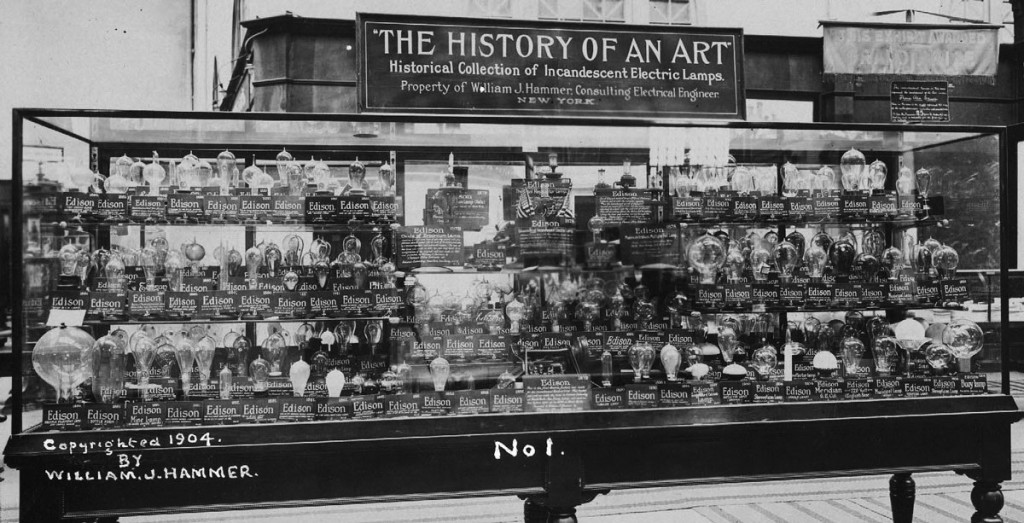 As early as 1904, people like electrician William Hammer were collecting examples of early lightbulbs that were fast becoming obsolete.