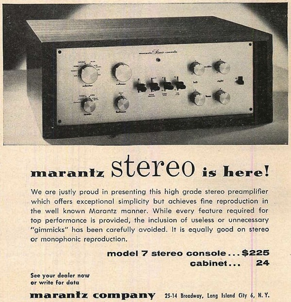 One of McIntosh's toughest competitors was Marantz, whose Model 7 preamp was reissued by the company and manufactured by VAC. Via Vintage Vacuum Audio