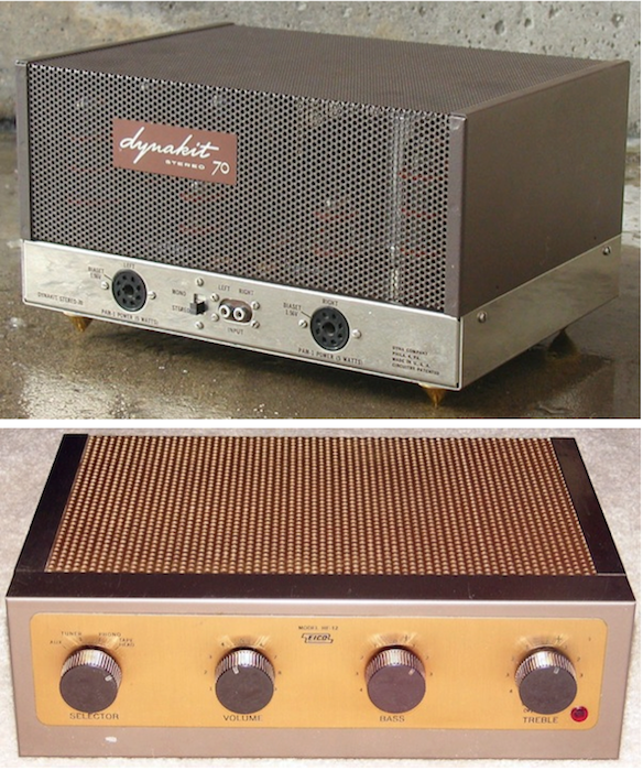 When Hansen’s father built a Dynakit amplifier like this one (at top; via Seventies Stereo), he inherited his dad’s Eico-12, like the one above (via Vintage Vacuum Audio).