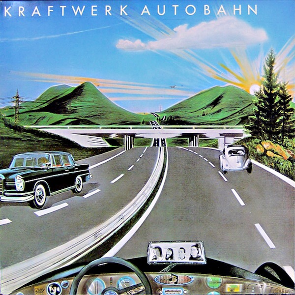 The members of Kraftwerk used a Minimoog, ARP Odyssey, and EMS Synthi AKS on their 1974 breakthrough album, "Autobahn." Via Screw Music.