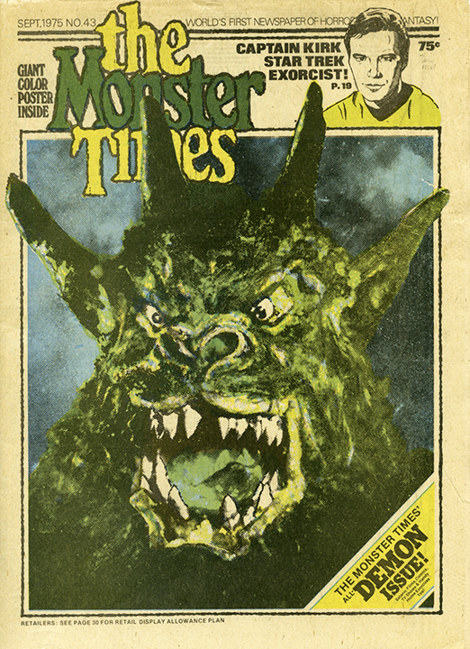 The film-focused magazine "The Monster Times" first appeared in 1972 in attempts to compete with "Famous Monsters of Filmland." (From "Too Much Horror Business")