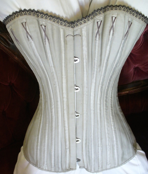 A 1892 Royal Worcester corset, deaccessioned from a museum, now in the Chrismans’ collection. (From ThisVictorianLife.com)