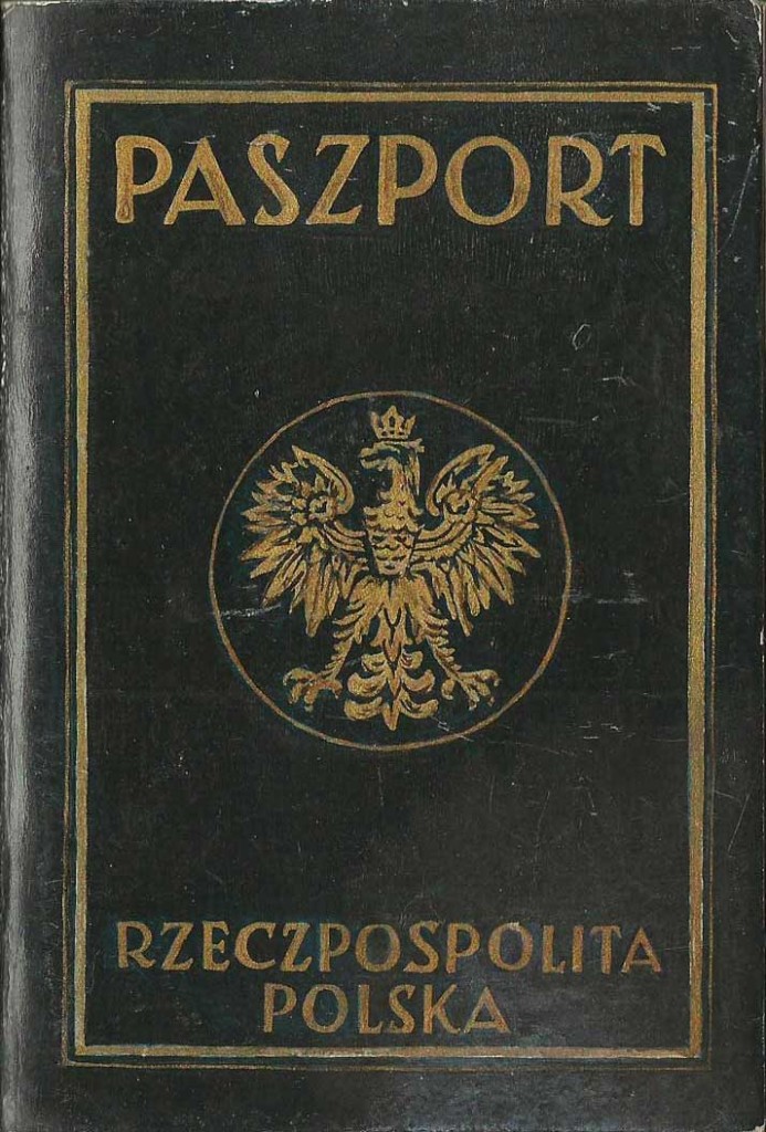 The cover of a forged Polish passport.