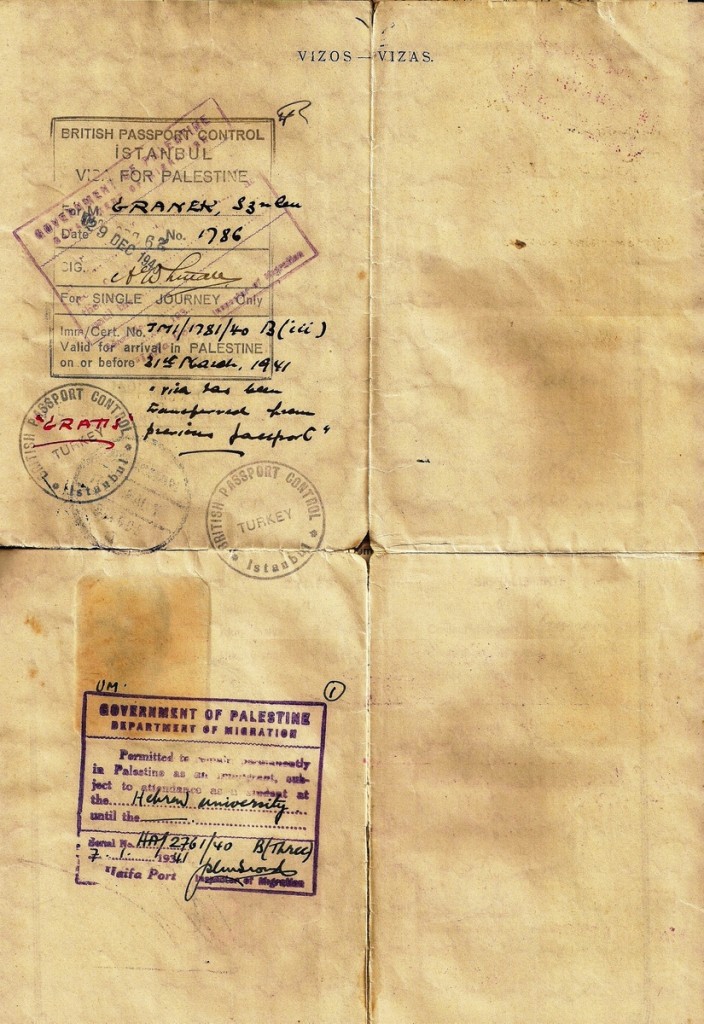 <a href="http://www.collectorsweekly.com/stories/170950">Life-saving visas</a> issued by Arthur Whitall to a Jewish refugee, Szulem Granek, allowing him to leave Turkey for British Palestine in 1940. (Click to enlarge)