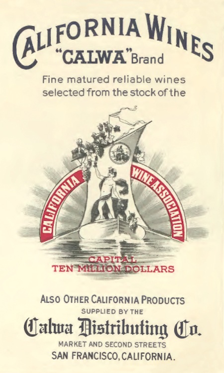 The C.W.A.'s logo featured Bacchus, the god of wine, and a grizzly bear like the one on California's state flag. (Courtesy Gail Unzelman)