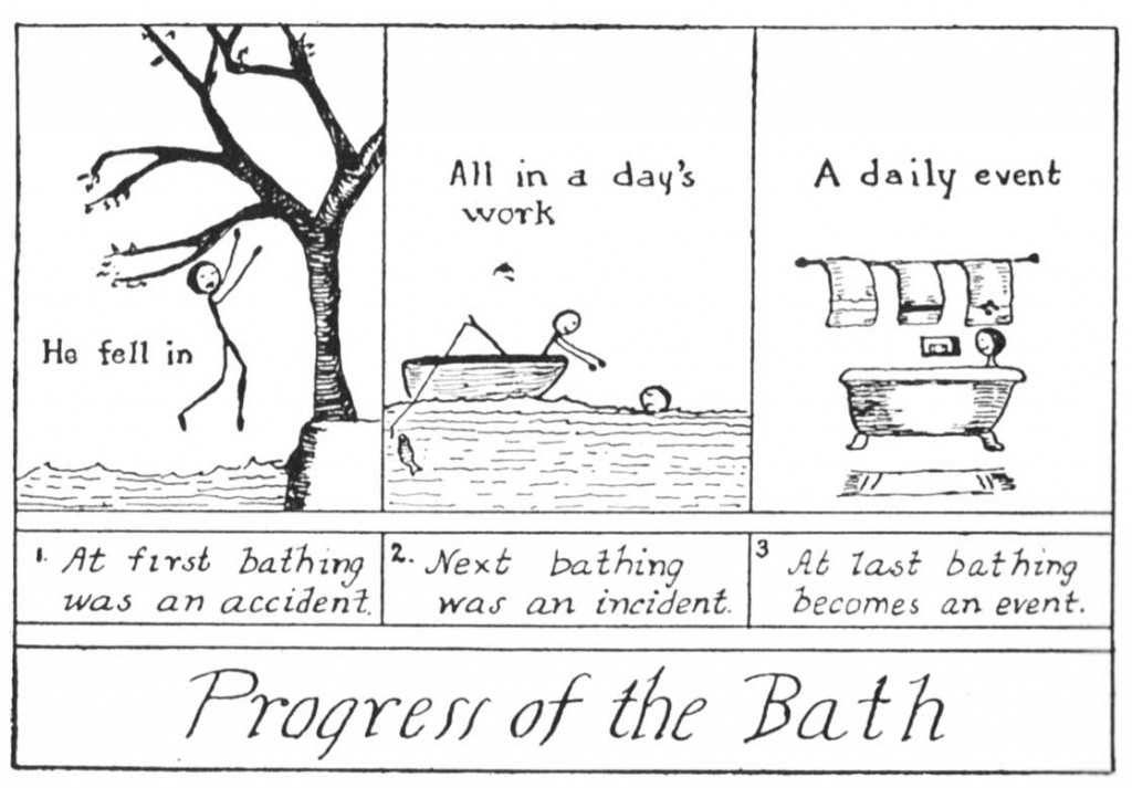 In 1928, "A Tale of Soap and Water" spread the good word of the soap and glycerine industry to schoolchildren via illustrations like this.