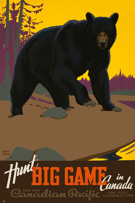 Thomas Hall's iconic bear-hunting poster, 1938.