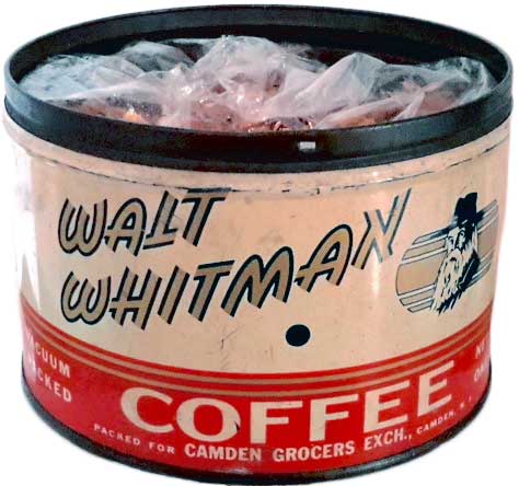 Starting the 1930s, New Jersey shoppers could buy Walt Whitman coffee at Walt Whitman stores, run by the Camden Grocers Exchange. (Courtesy of Ed Centeno)