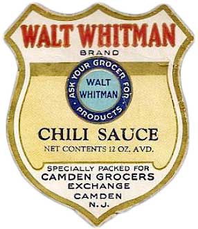 Chili sauce was another food product you could buy labeled with the Walt Whitman Brand in the 1930s. (Courtesy of Ed Centeno)