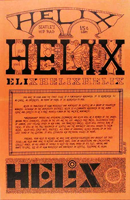 The "Helix" was the voice of the Seattle counterculture in the late 1960s.