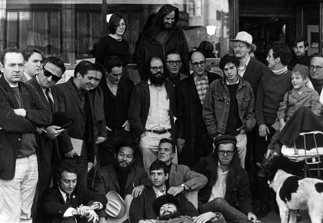 In the early 1960s, the North Beach neighborhood of San Francisco, with its jazz clubs, poets (seen here in 1965 in front of City Lights Bookstore), and bars, was a regular place to hang out for Bill Ham and his Pine Street friends.
