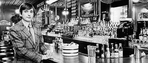 Young Perry Butler at his namesake fern bar in San Francisco. (Via Perry's)