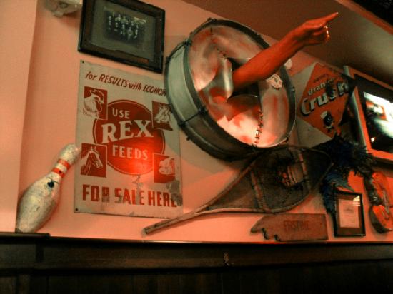 Antiques under the red light at Friday's in Riga, Latvia. (Via Trip Advisor)