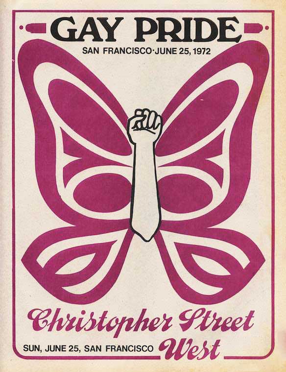 The 1972 program cover for San Francisco's first annual LGBTQ Pride parade, which organizers called "Christopher Street West" to evoke the location of the Stonewall Inn.