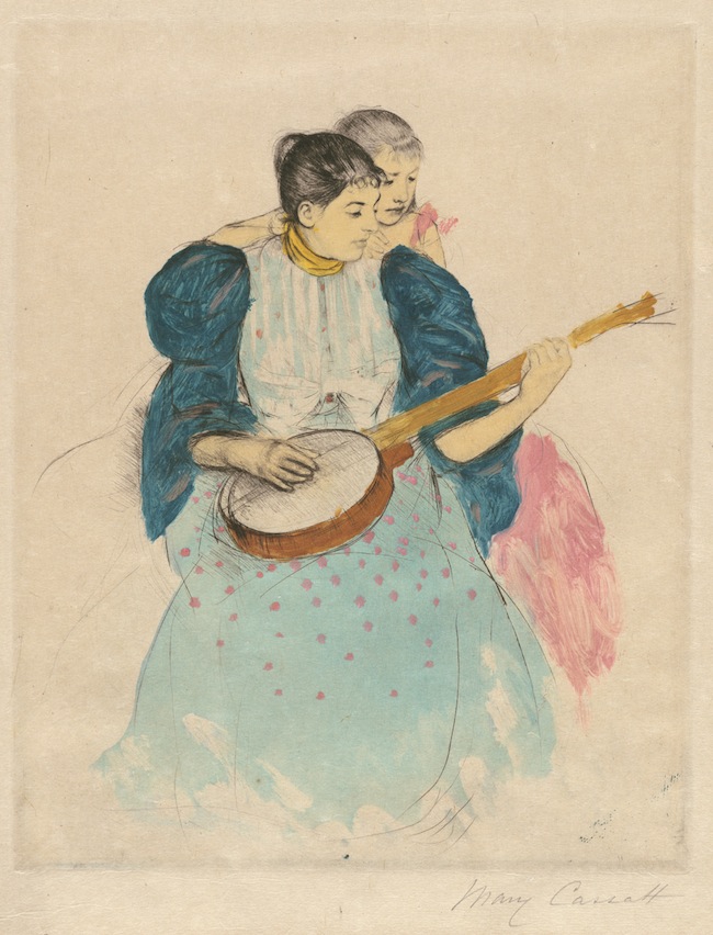 "The Banjo Lesson," circa 1893, by Mary Cassatt. Via the National Gallery of Art. Gift of Mrs. Jane C. Carey as an addition to the Addie Burr Clark Memorial Collection.