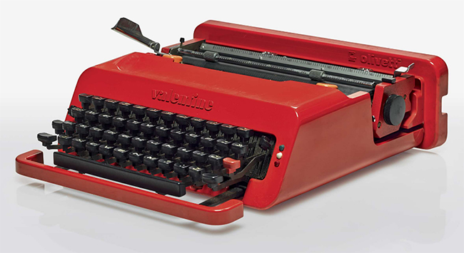 "Valentine" typewriter for Olivetti by Ettore Sottsass and Perry King, 1969.