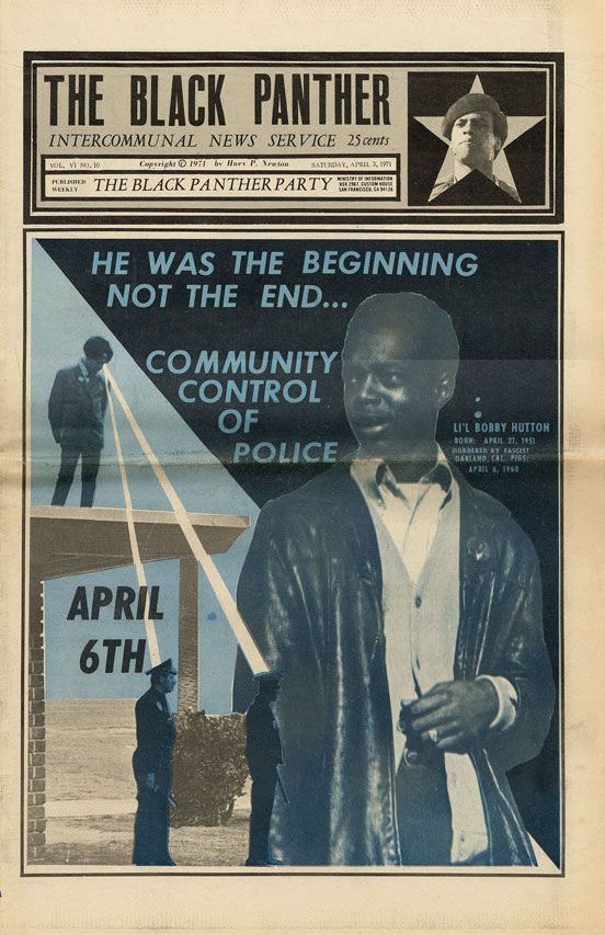 This April 1971 issue of the Black Panther newspaper commemorated the third anniversary of Li'l Bobby Hutton's death. (Via eBay)