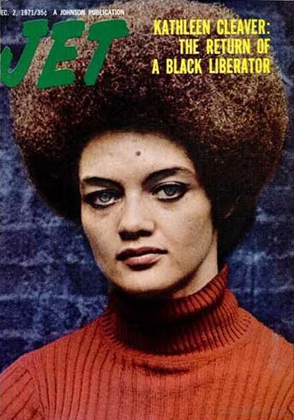 Eldridge Cleaver's wife, Kathleen Neal Cleaver, was featured on the December 2, 1971, cover of "Jet" magazine. (Via Pinterest)