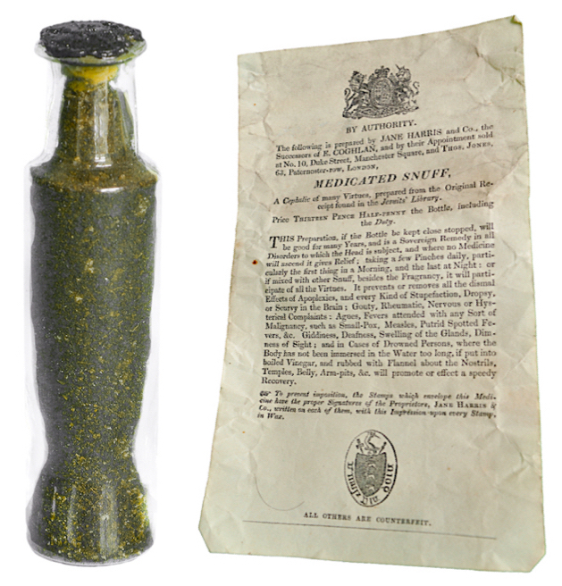 A pinch of this Medicated Snuff claimed to bring the drowned back from the dead.
