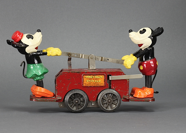 At only a buck a piece, the Mickey and Minnie handcar, a wind-up toy that ran on Lionel's O-gauge rails, helped the company emerge from receivership.