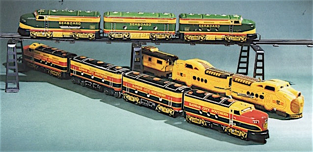 Toymaker Louis Marx succeeded in the 1950s and '60s by producing lots of inexpensive wind-up trains whose play value made up for their lack of technology.