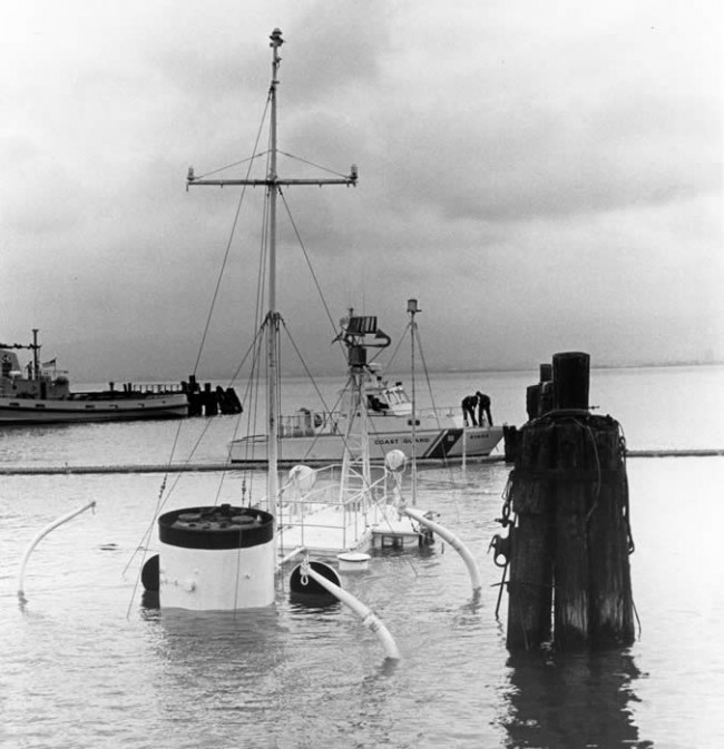 In 1981, the Potomac sunk in 35 feet of water while docked at the Treasure Island Naval Base in San Francisco Bay.