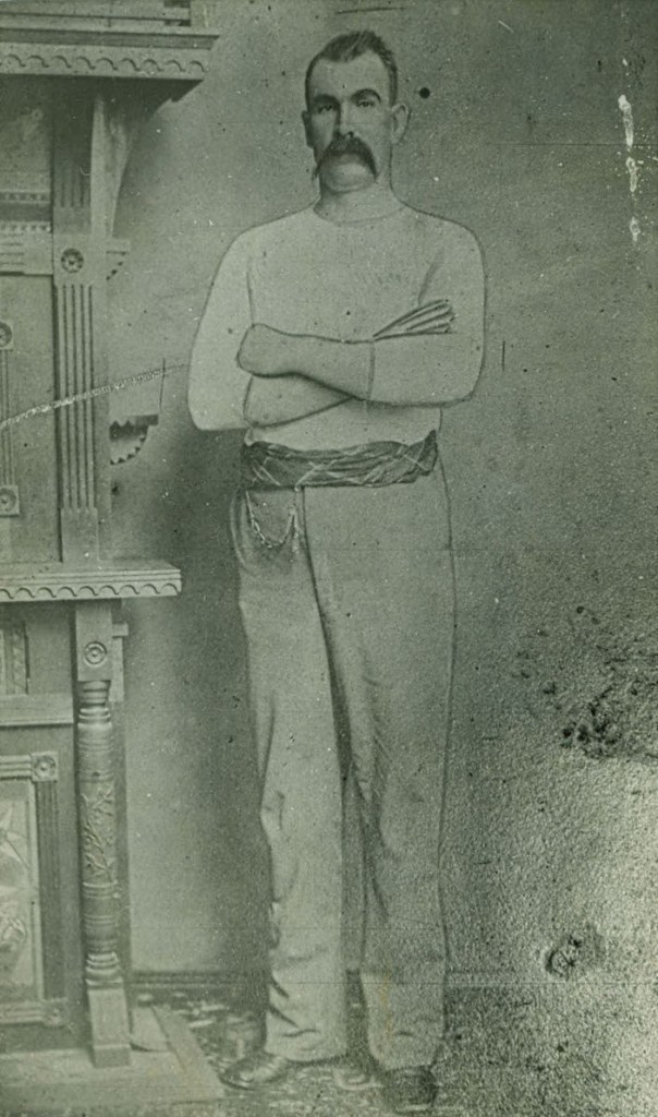 Nathaniel "Nat" N. Kinney, the towering chieftain of the Taney County Bald Knobbers, pictured in 1883, the year he moved to Forsyth, Missouri. (Courtesy of The State Historical Society of Missouri)