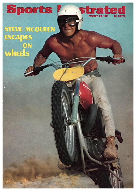 As this "Sports Illustrated" cover from 1971 shows, McQueen was in good shape into his 40s. Via Sports Illustrated.