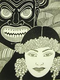 Don Blanding's 1935 illustration, "Warrior."