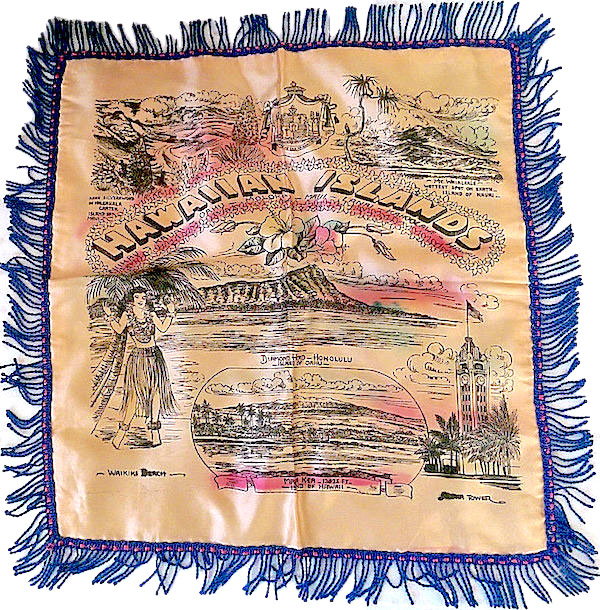 U.S. sailors also bought Hawaiian-themed souvenir pillow cases during World War II to send to their mothers, wives, or girlfriends back home.