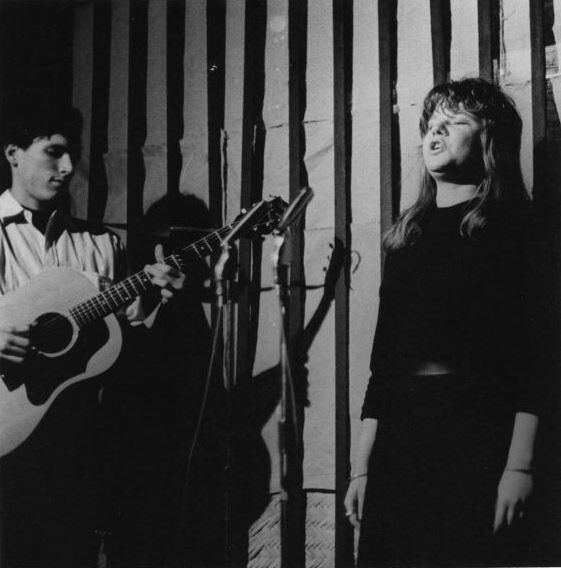 Jorma Kaukonen (left), who would go on to become the lead guitarist for Jefferson Airplane, and Janis Joplin, circa 1962. Photo by Marjorie Alette via the California Historical Society.