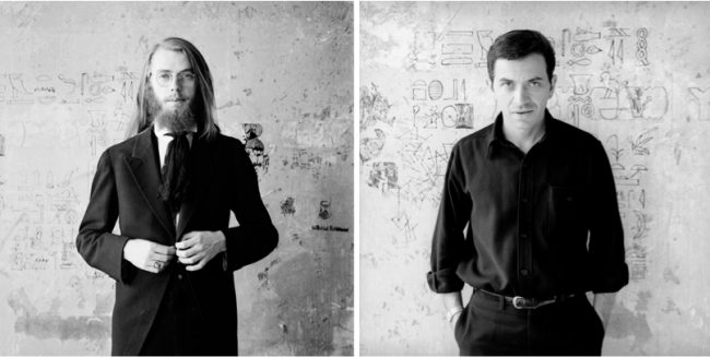 San Francisco's main music impresarios: At left, Chet Helms of the Family Dog. At right, Bill Graham. Both photos taken circa 1966, by Herb Greene.