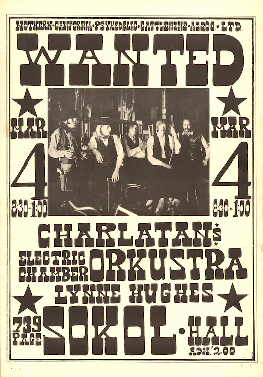 Alton Kelley designed this poster for a 1966 show using William Westwick's photo taken at the Red Dog in 1965. Via ClassicPosters.com.