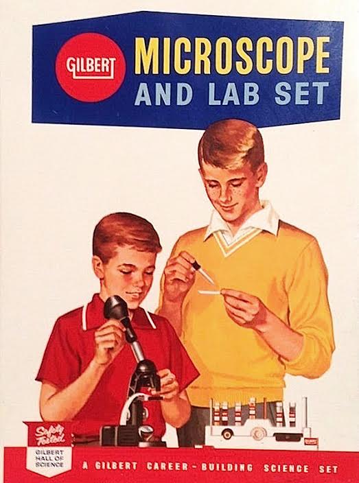 A.C. Gilbert—also known for Erector Sets, American Flyer model trains, and the Gilbert Hall of Science—liked to emphasize his science kits were meant for boys. (Via eBay)