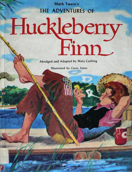 Top: A mid-century children's birthday card depicts a cuddly kid space cadet.Above: In Mark Twain's 1885 novel "The Adventures of Huckleberry Finn," the titular 13-year-old boy feels most at ease in nature and away from the pressures of 19th-century society. (Via eBay)
